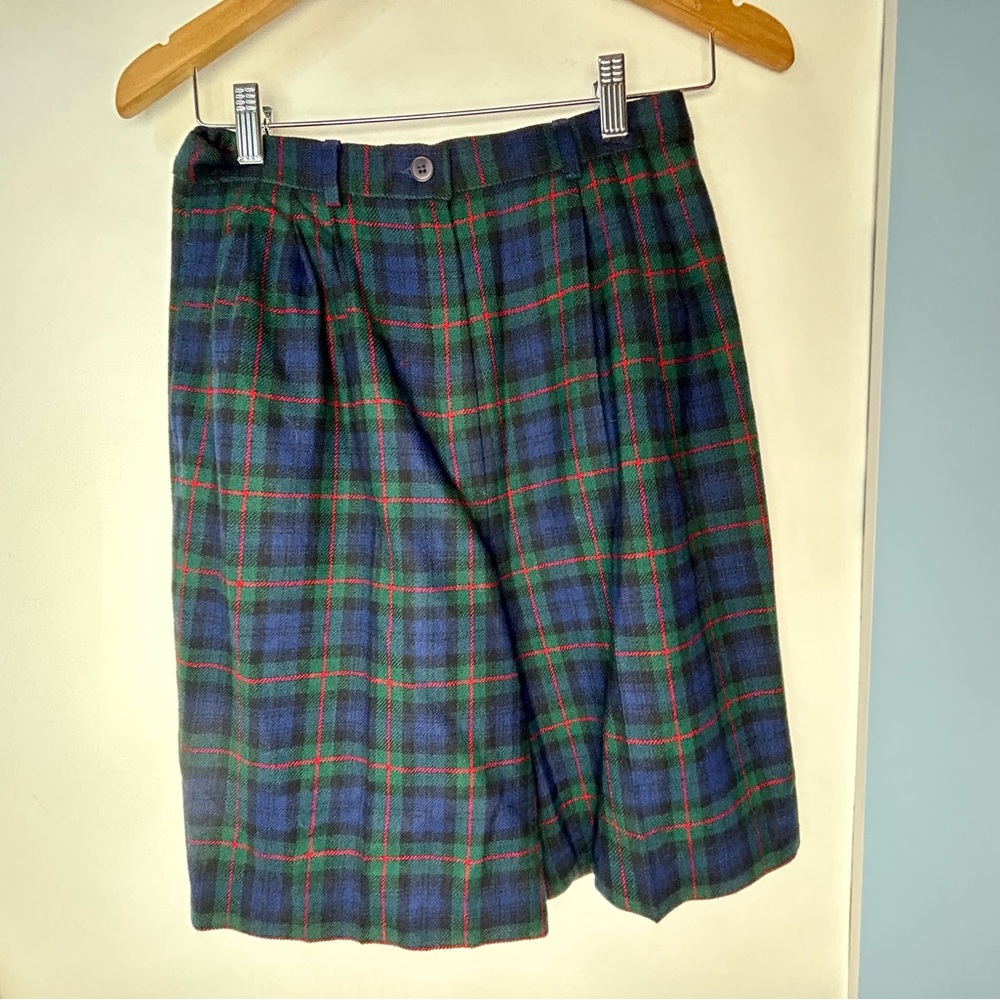 Pendleton Green Blue Plaid Wool Argyle Tartan Shorts 8 - Picture 3 of 8